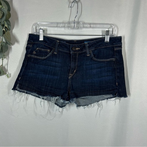 Fade To Blue | Cut Off Jean Shorts Dark Wash Blue Denim Women’s Size 31 - Picture 1 of 11